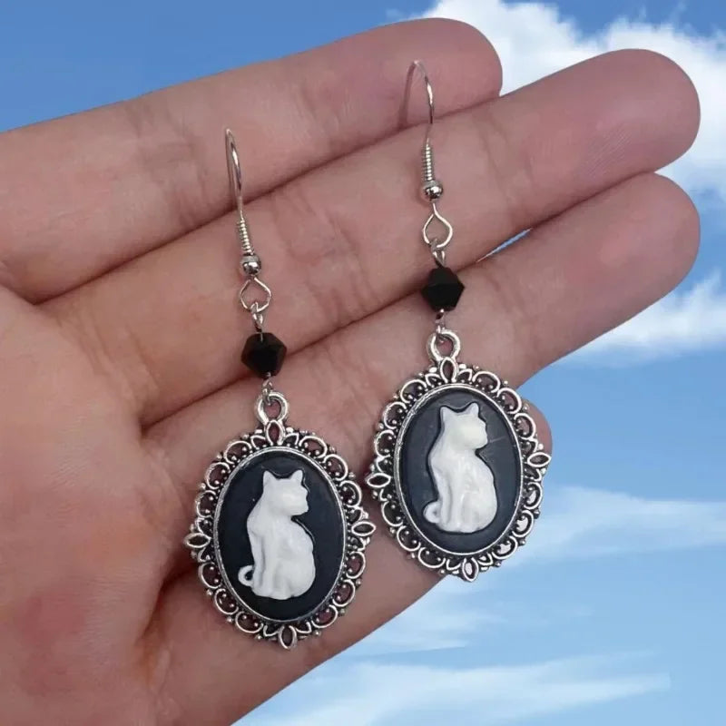 Gothic Cat Earrings