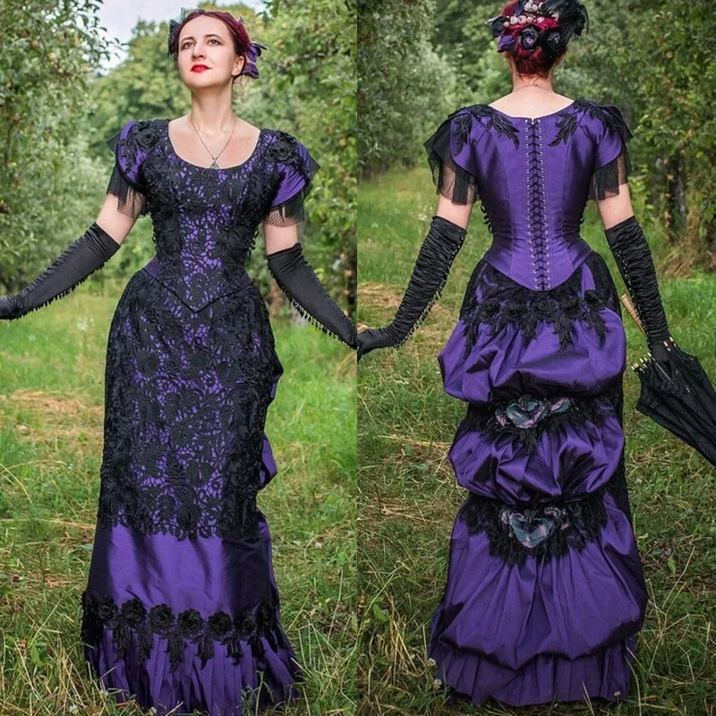 fitted lace wedding dress Gothic Victorian Dress 16
