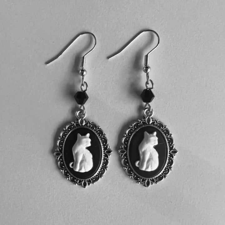 Gothic Cat Earrings