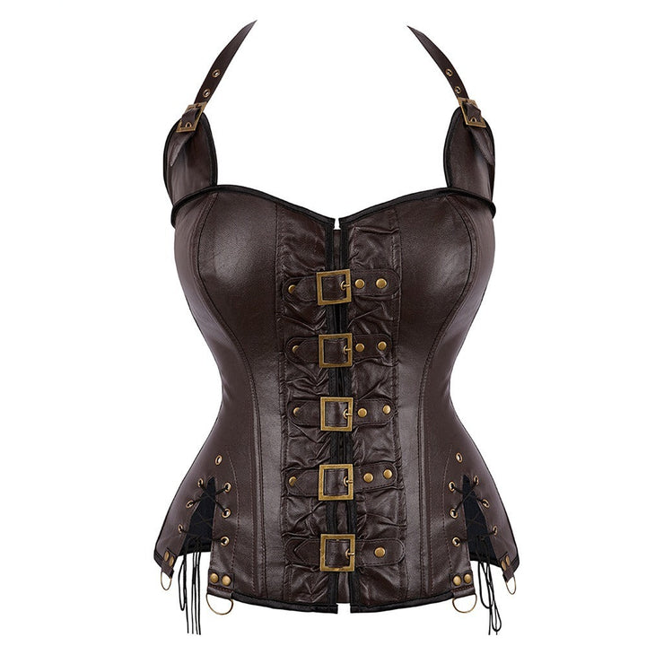 Leather and Straps Steampunk corset