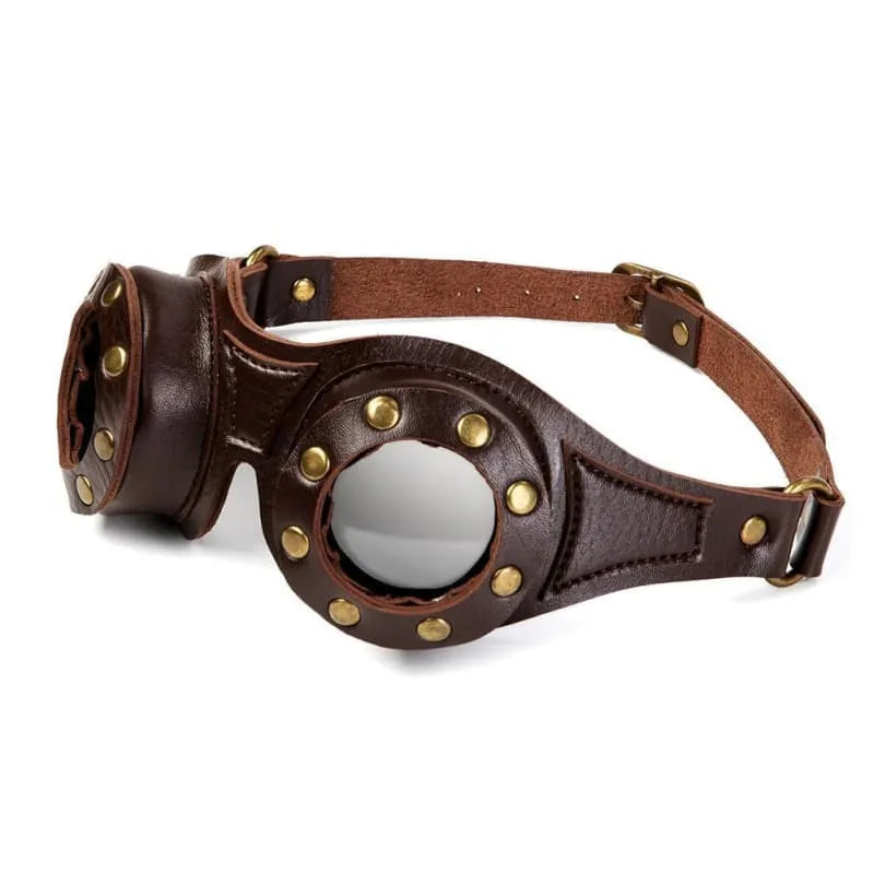 goggles leather BDStyle Steampunk Cosplay Motorcycle Goggles