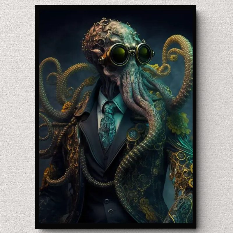 steampunk octopus art