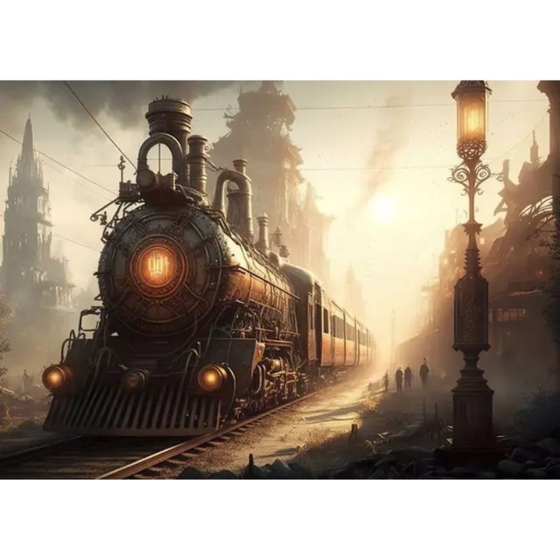 steampunk steam train picture