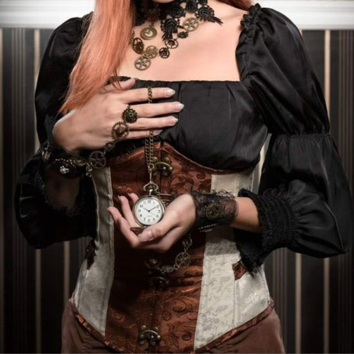 underbust steampunk corset for cosplay