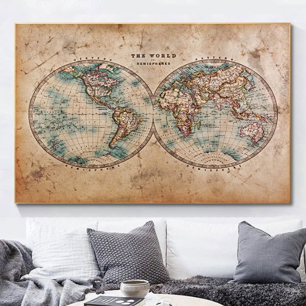 antique world map