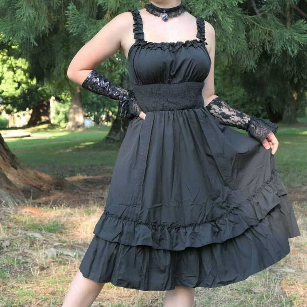 black steampunk dress