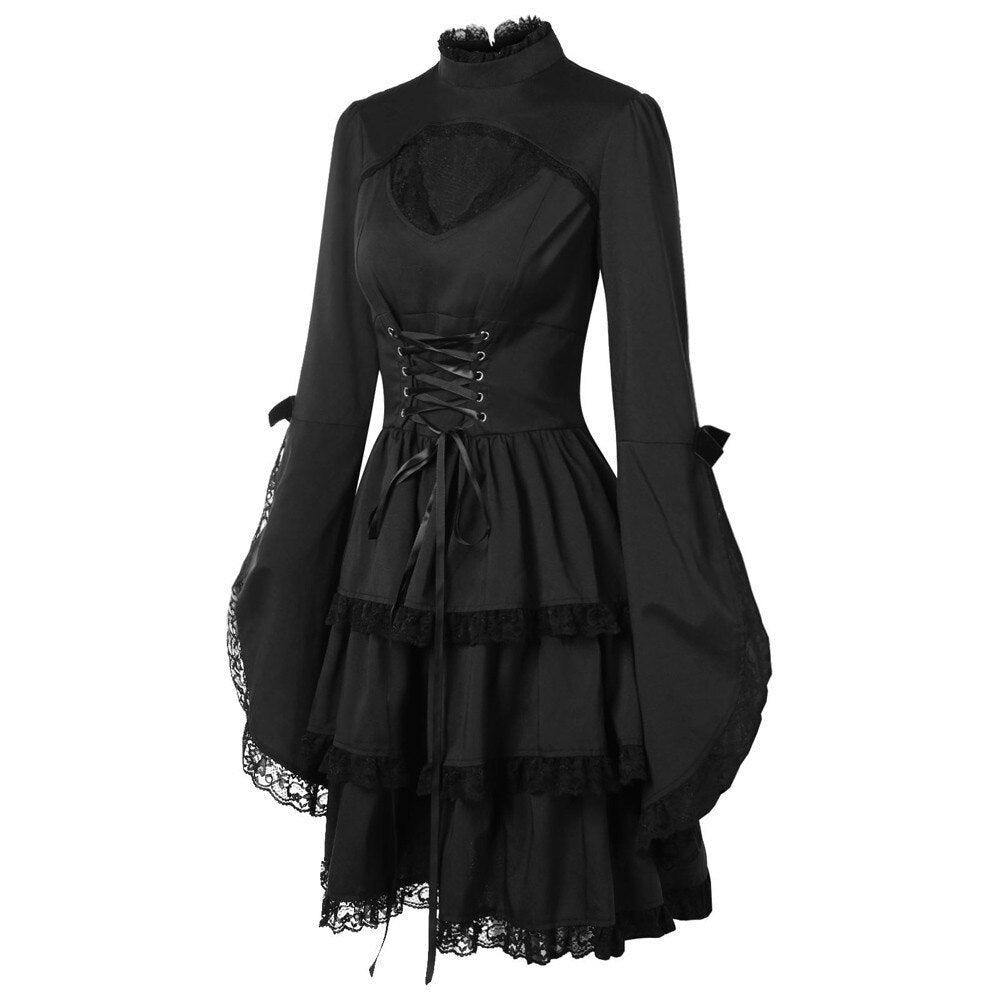 black steampunk gothic dress