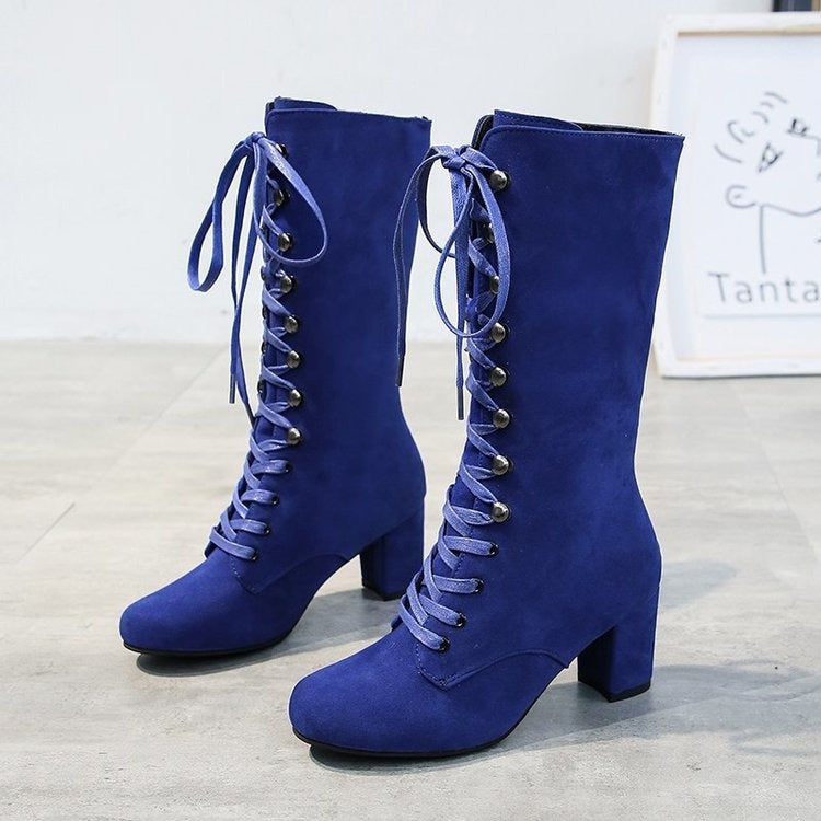 blue steampunk boots