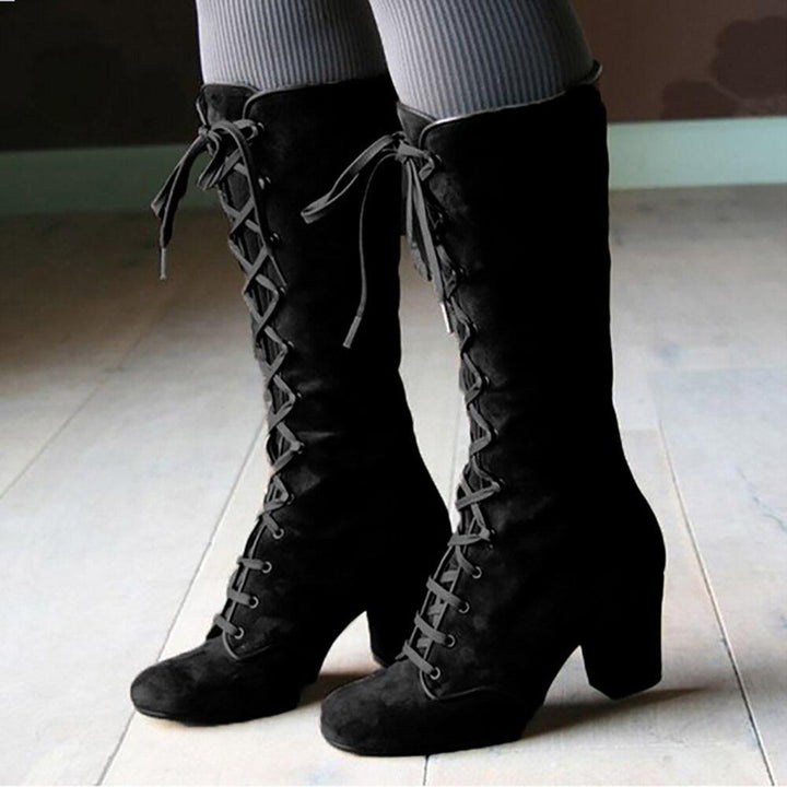 Steampunk lace-up boots
