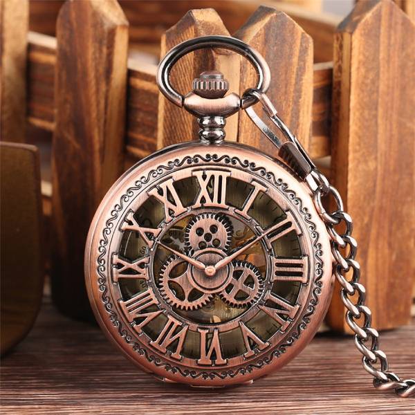 bronze steampunk pocket watch