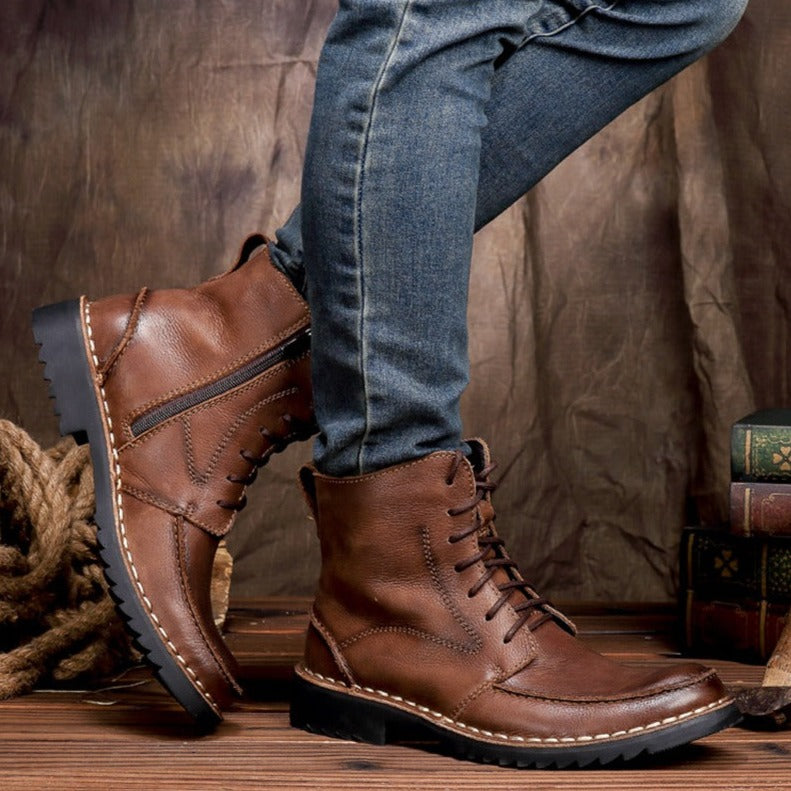 brown steampunk dandy boots