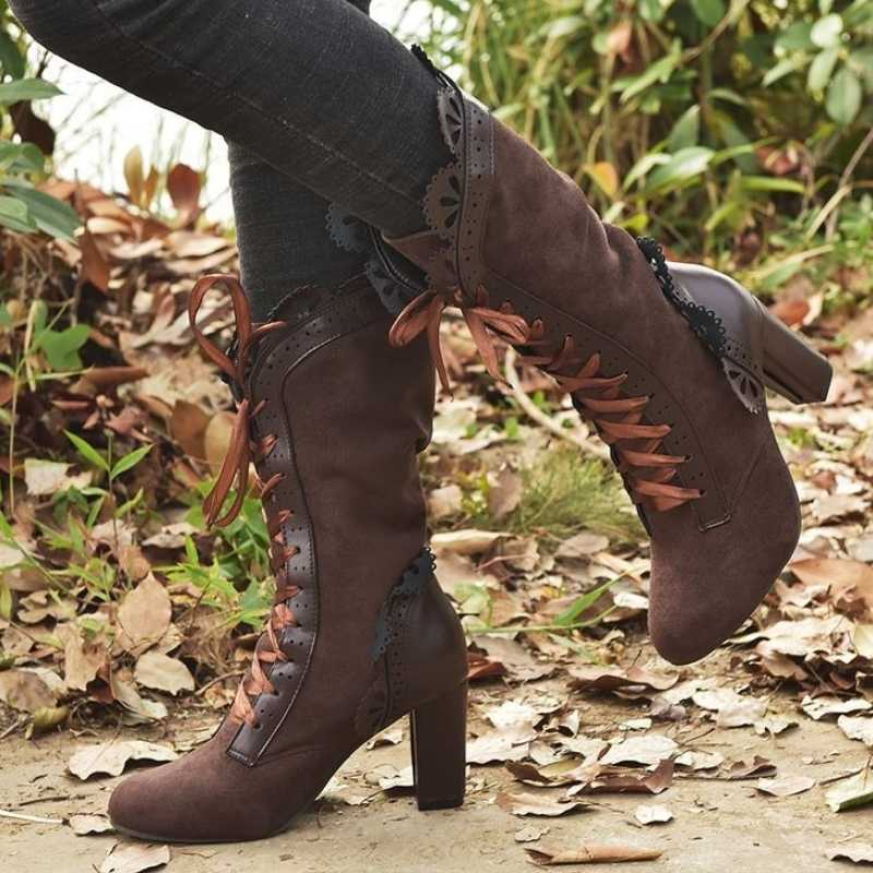 brown vintage boots