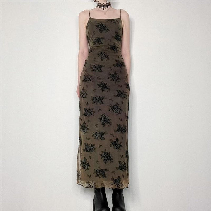 Floral pattern Steampunk dress