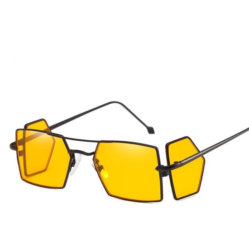 Yellow and retro Steampunk sunglasses