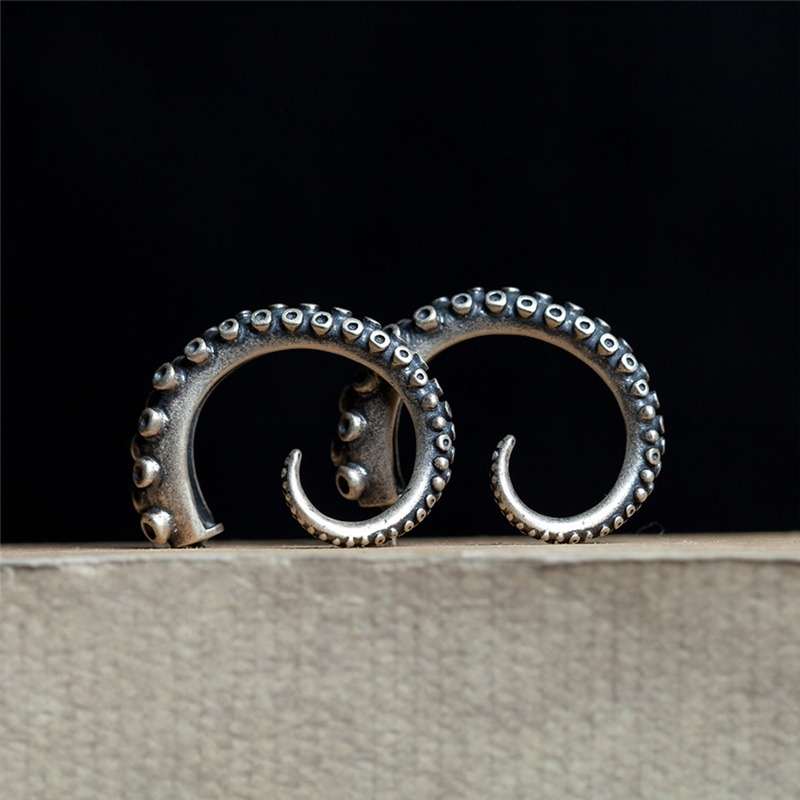 octopus steampunk earrings