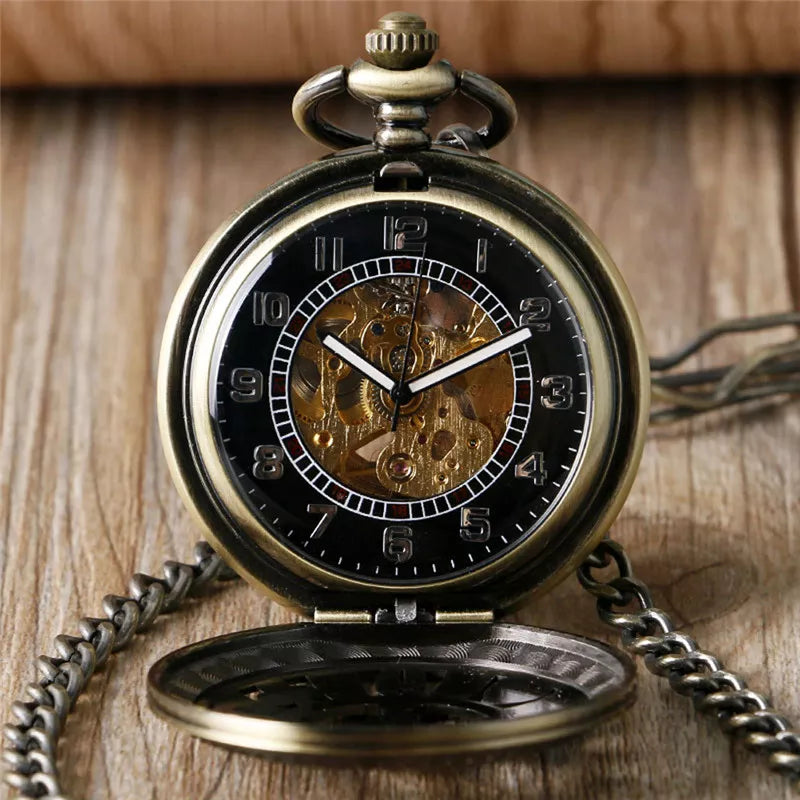 pocket watch with visible mechanism