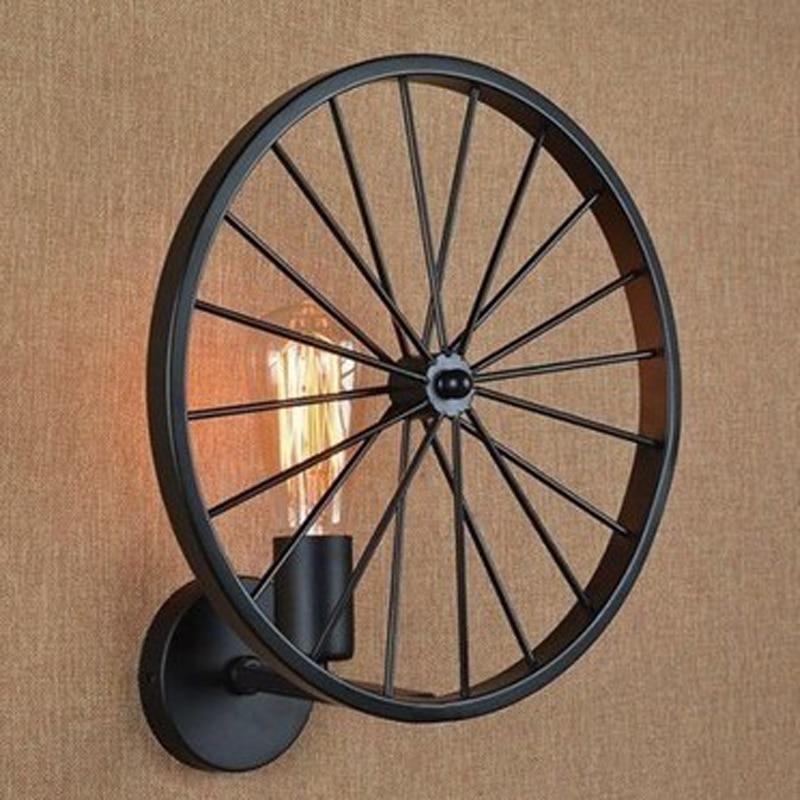 Rusty Wheel Steampunk lamp