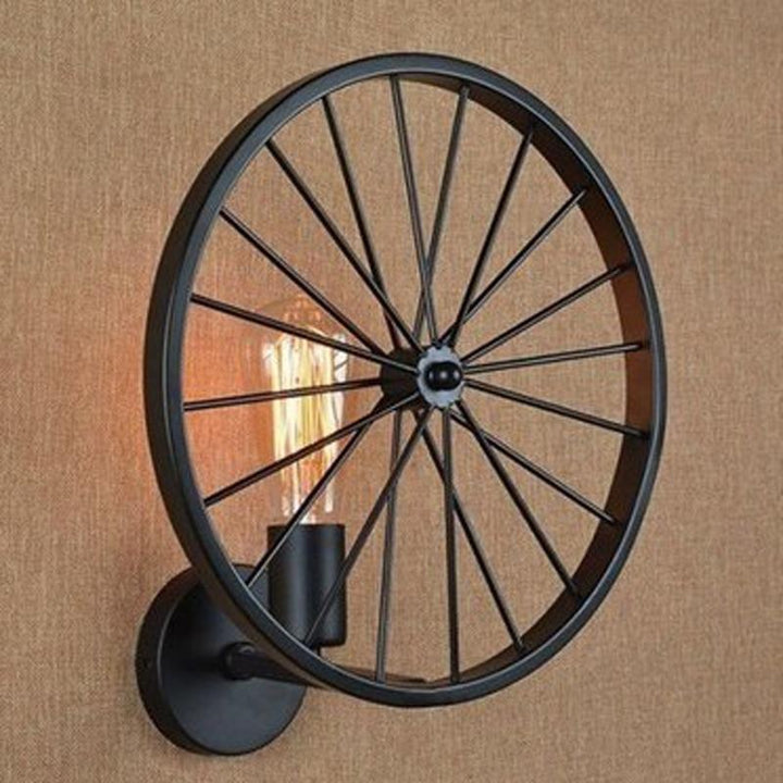 Rusty Wheel Steampunk lamp