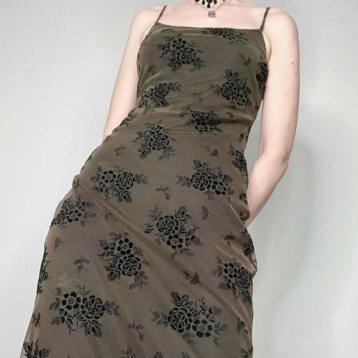 Floral pattern Steampunk dress