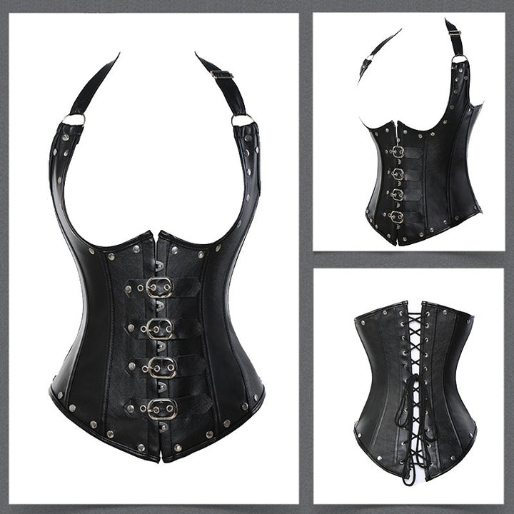 sexy black steampunk corset