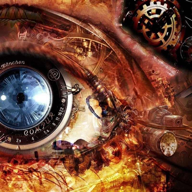 steampunk eye wall art