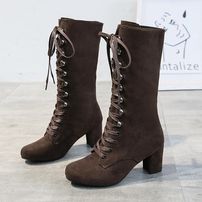 steampunk lace-up boots