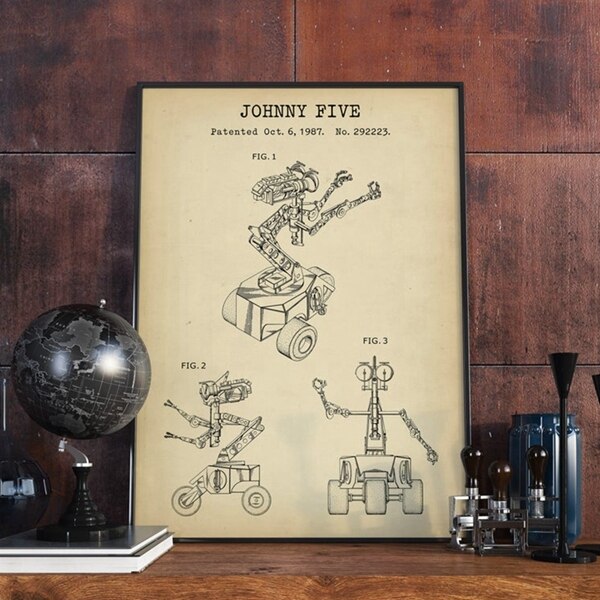 steampunk robot wall art
