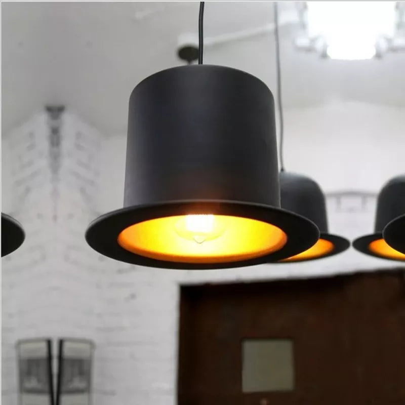 black top hat lamp