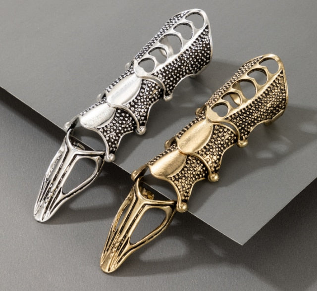 two finger armors in steampunk style