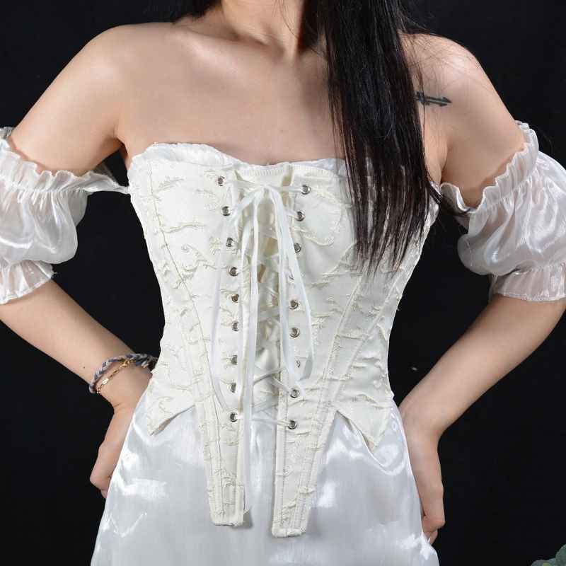 victorian white corset