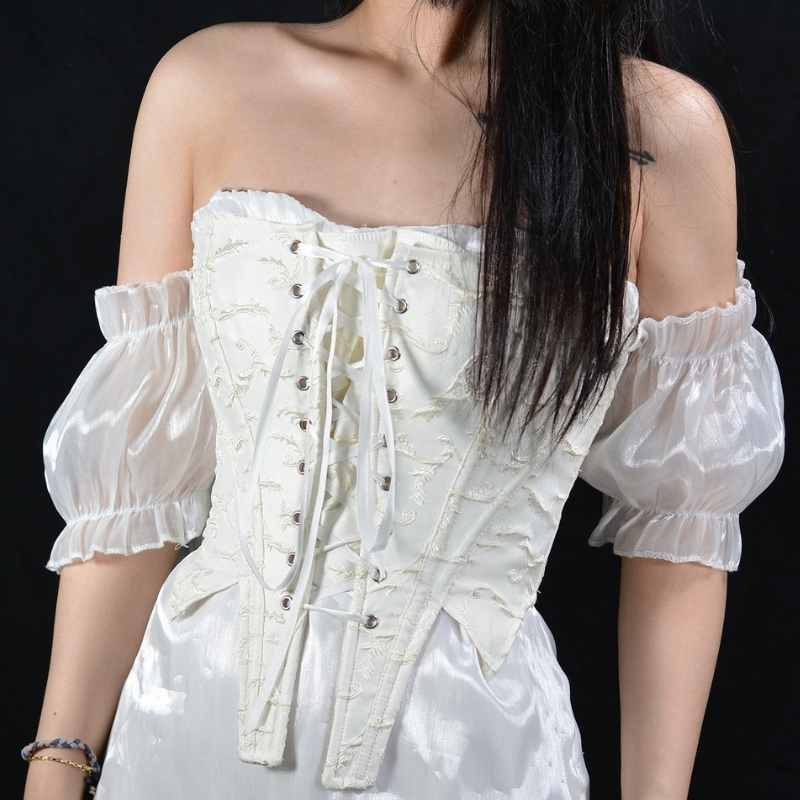 white victorian corset