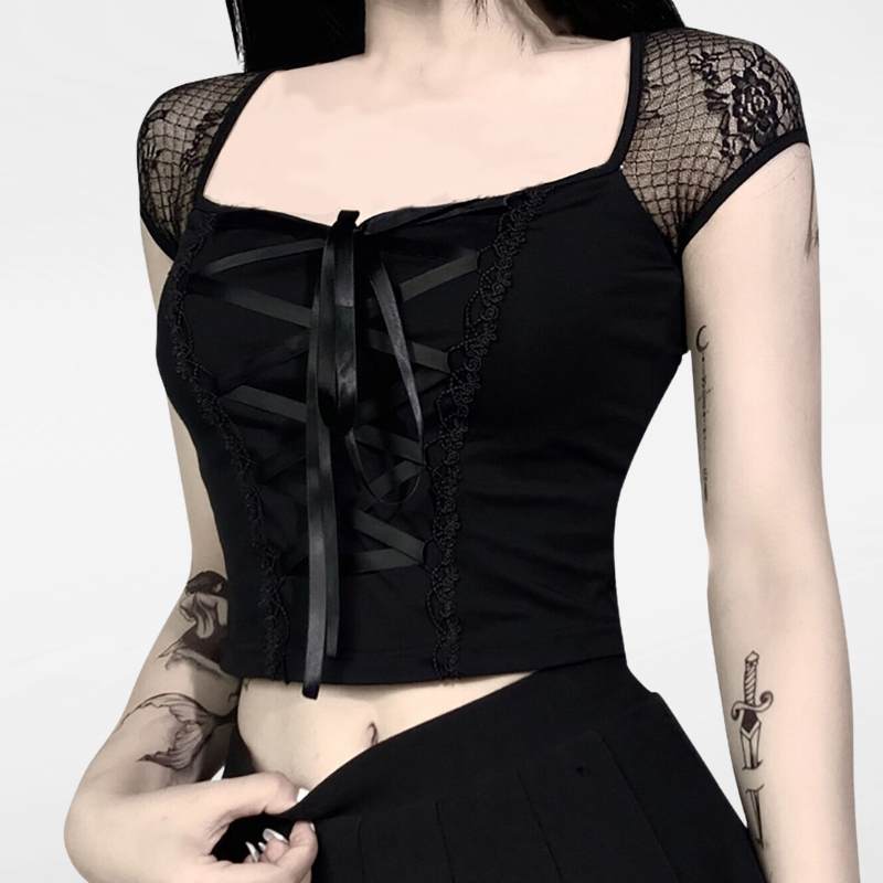 black steampunk top for women