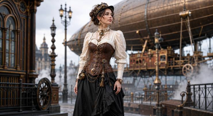 how to style a steampunk corset