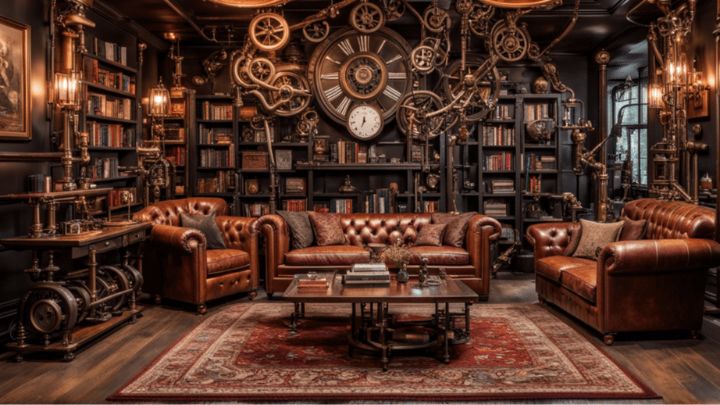 steampunk living room design