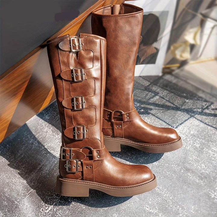 Brown steampunk boots