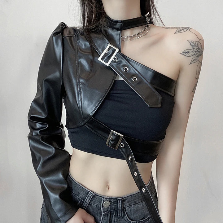 Steampunk cropped jacket