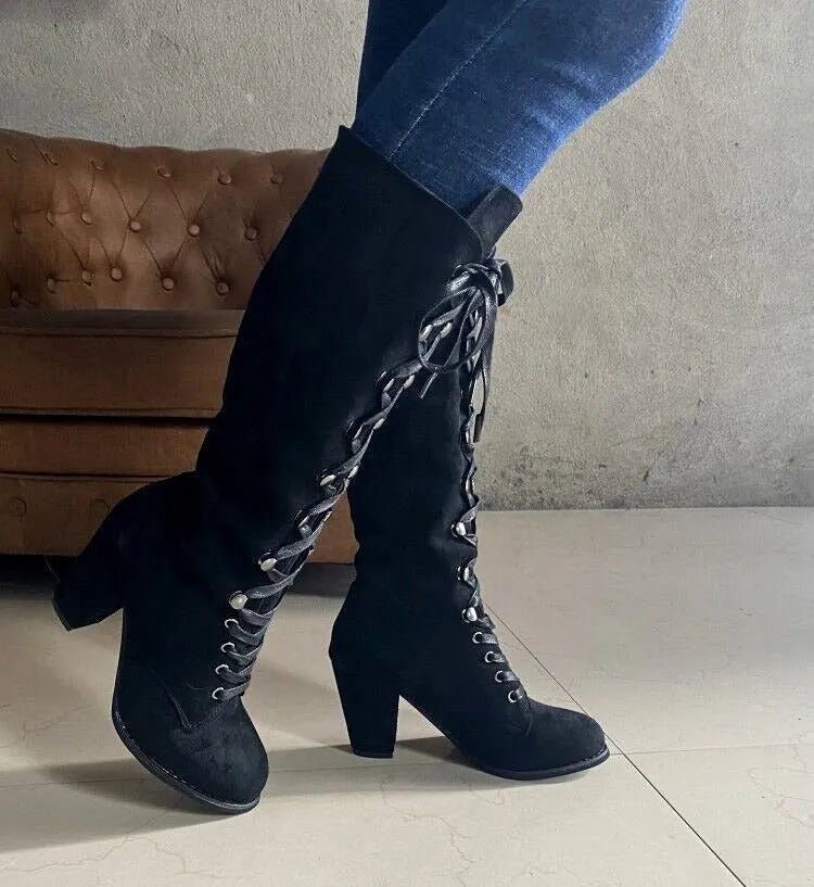 Steampunk lace-up boots