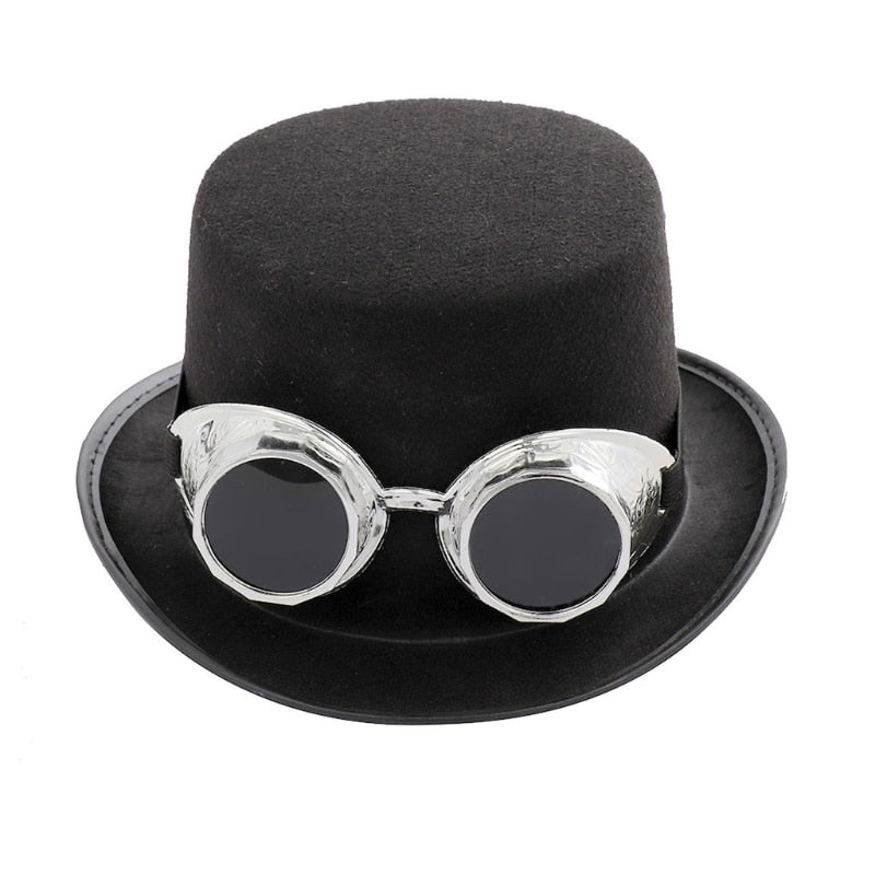 goggles hat 1 Pc Steampunk Hat Vintage Goggle Decor Classic Gothic Hat Head Cover for Carnival Halloween Cosplay