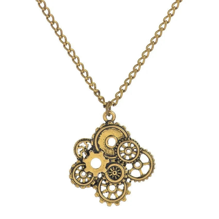 Steampunk gears necklace