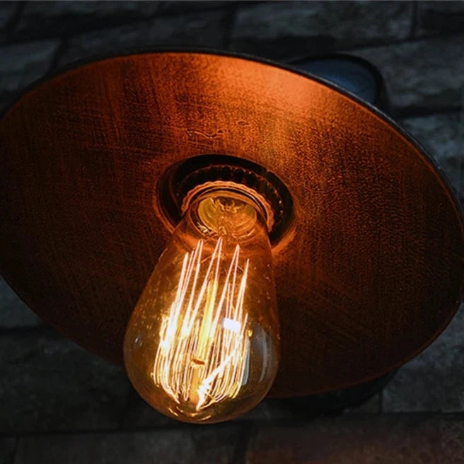 Water pipe wall light