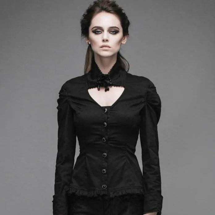 Open neck steampunk shirt