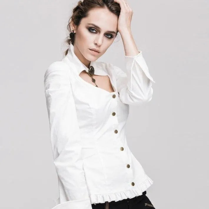 Open neck steampunk shirt