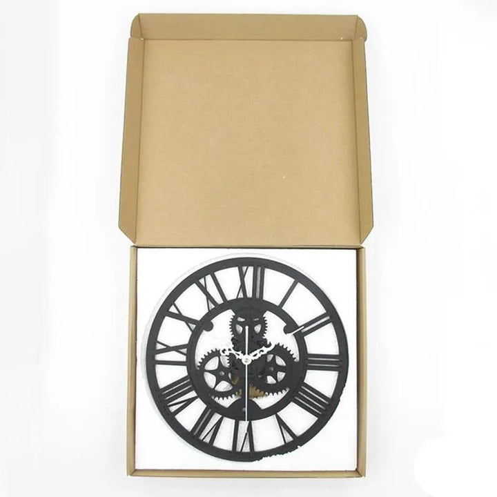 Grey steampunk clock