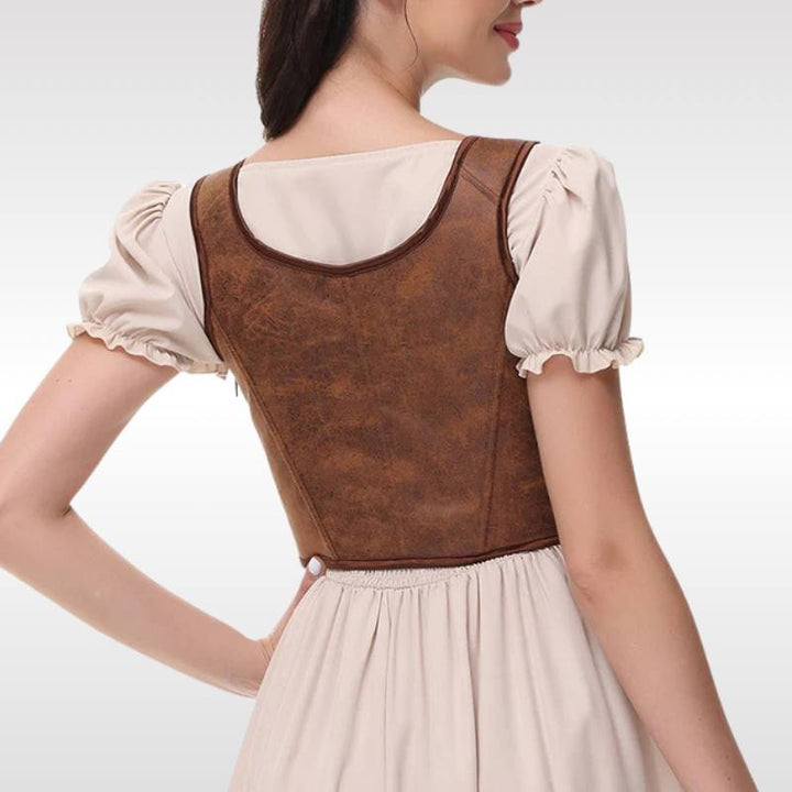 Steampunk front tight lacing corset