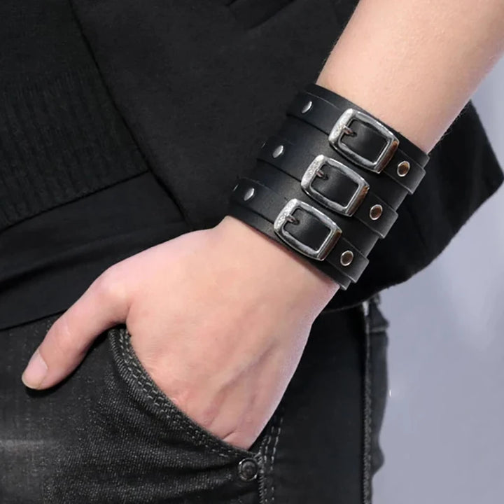 Leather cuff bracelet