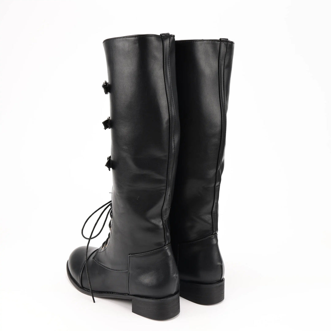 Mens Steampunk buckle boots