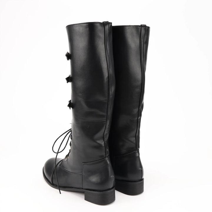 Mens Steampunk buckle boots