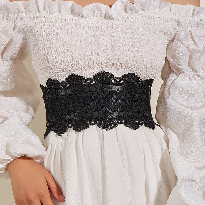 Victorian Elastic lace belt