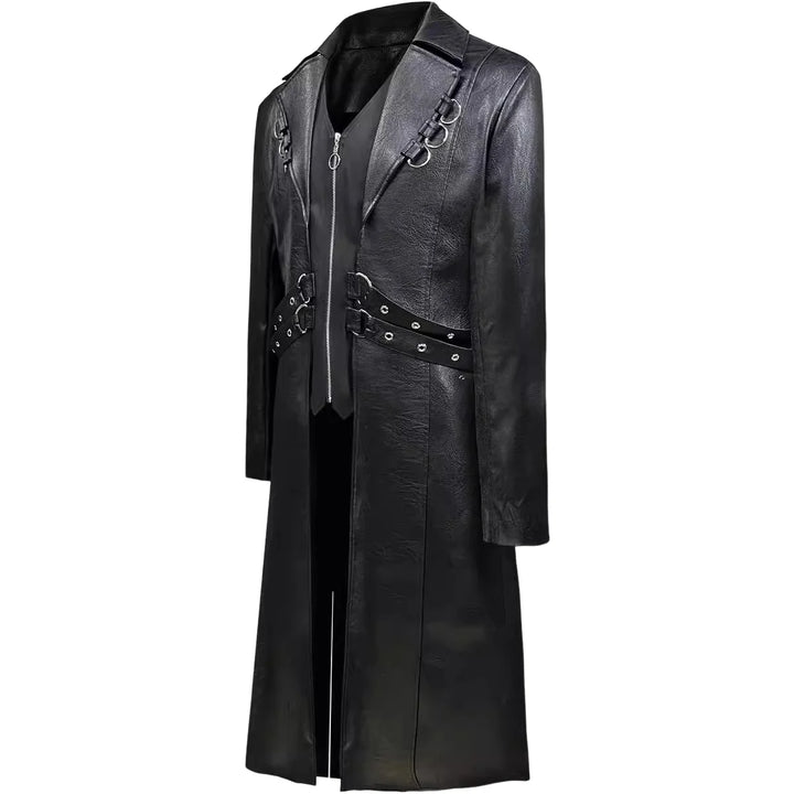 Mens black trench coats steampunk fashion