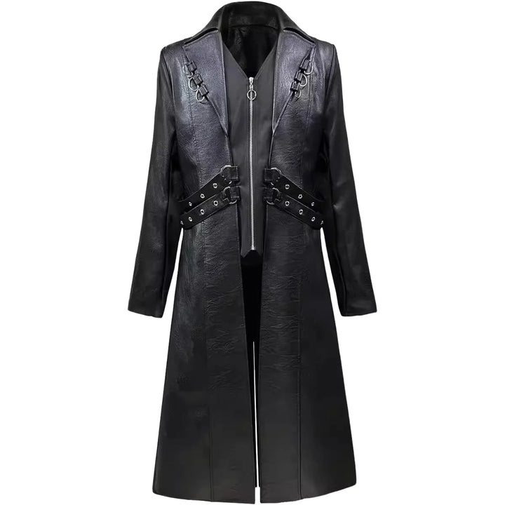 Mens black trench coats steampunk fashion